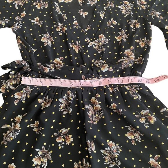 Lulu’s | Midnight Voyage Black Floral Print Romper - Picture 9 of 12